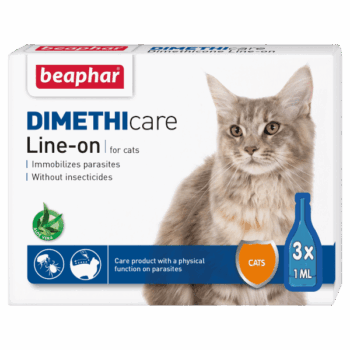 Beaphar DIMETHIcare Flea and Tick Line on For Cats